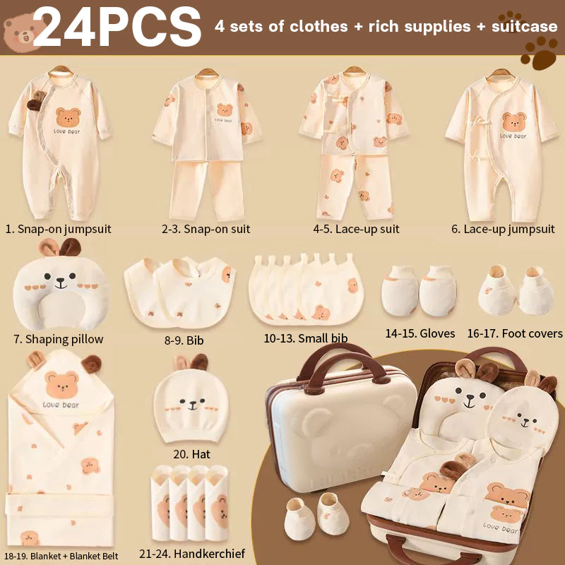 New born baby gift set clothing 24pcs + giftbox.