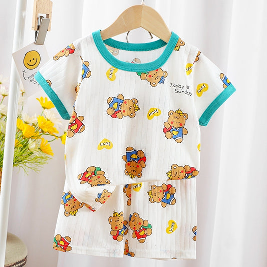 Cuddle Smile Kids Cotton Teddy Shirts & Pants