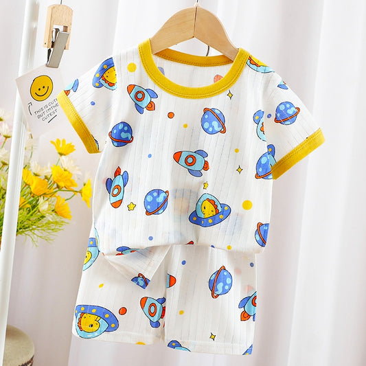 Cuddle Smile Kids Cotton Space Shirts and Pants