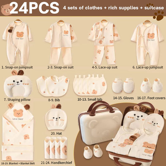 New born baby gift set clothing 24pcs + giftbox.